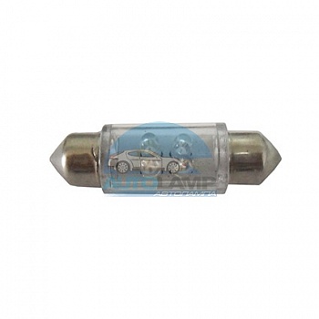 Светодиоды GL T10*36mm, 4 диода, белые (салонная)