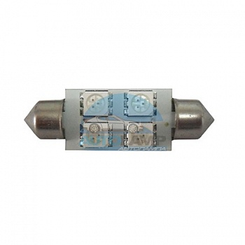 Светодиоды GL T10*39mm, 4 диода SMD5050, белые 24V (салонная) Светодиоды GL T10*39mm, 4 диода SMD5050, белые 24V (салонная)